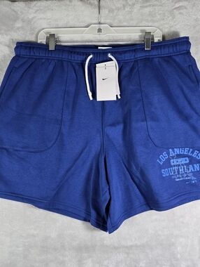 Nike MLB Los Angeles Dodgers Sweat Short Mens Size XXL 2XL Royal Blue 7” NWT